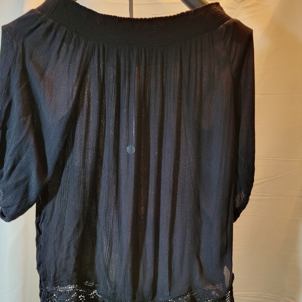 #1388 off the shoulder elastic neck top
